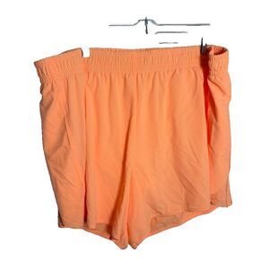 Xersion Shorts Women's 2X Orange Stretch Lined Athletic Pull On Active